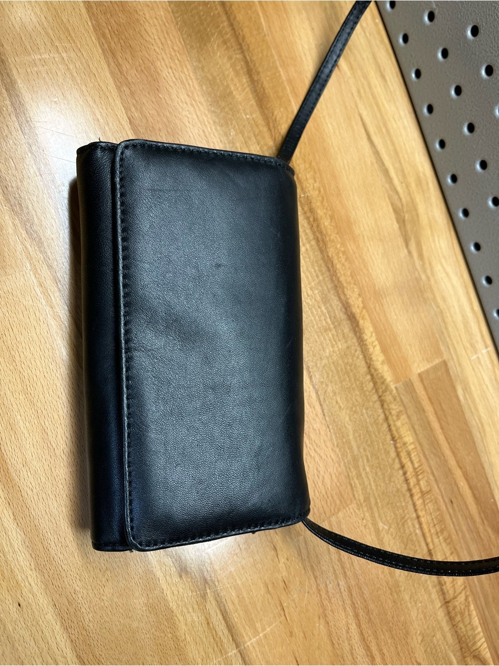 Sleek Black Crossbody Wallet Purse